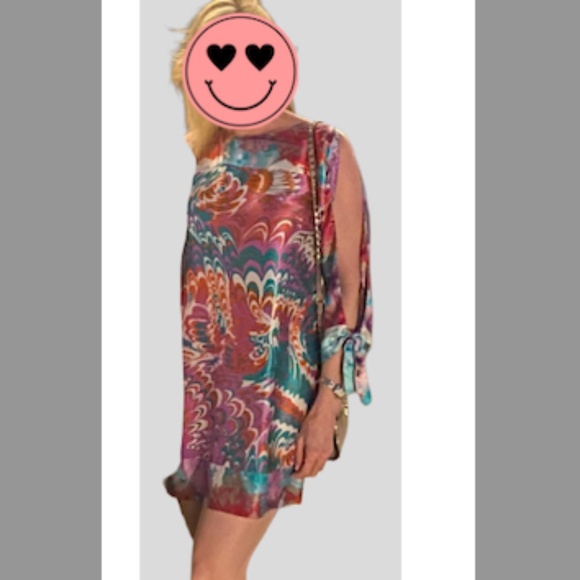 LAUNDRY by SHELLI SEGAL Multicolor Print Dress | Small - Picture 1 of 6
